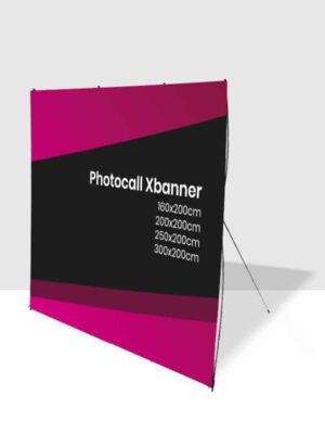 Photocall con soportes Xbanner personalizable con tu diseño